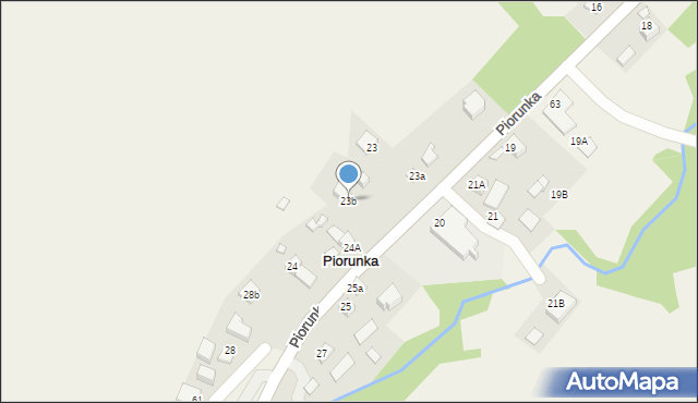 Piorunka, Piorunka, 23b, mapa Piorunka