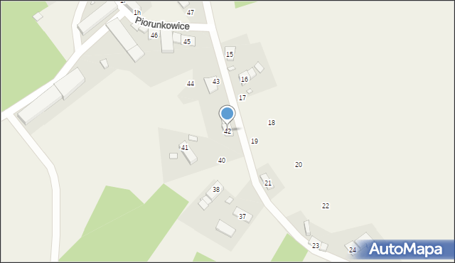 Piorunkowice, Piorunkowice, 42, mapa Piorunkowice