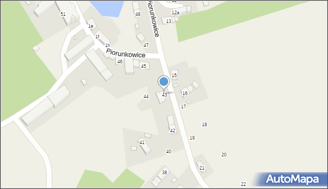 Piorunkowice, Piorunkowice, 43, mapa Piorunkowice