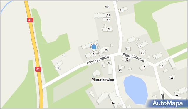 Piorunkowice, Piorunkowice, 54, mapa Piorunkowice