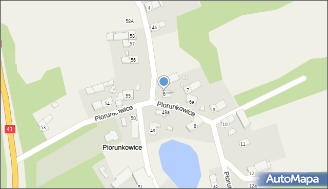 Piorunkowice, Piorunkowice, 6, mapa Piorunkowice