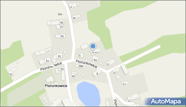 Piorunkowice, Piorunkowice, 7, mapa Piorunkowice