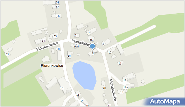 Piorunkowice, Piorunkowice, 8, mapa Piorunkowice