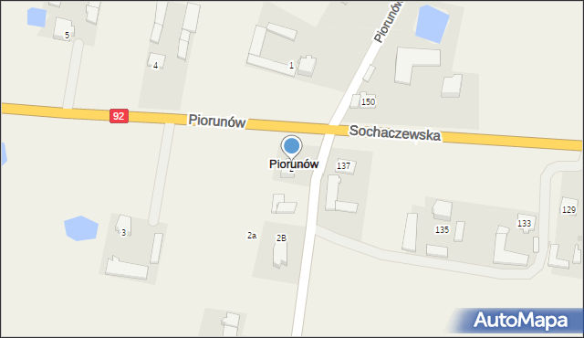 Piorunów, Piorunów, 2, mapa Piorunów