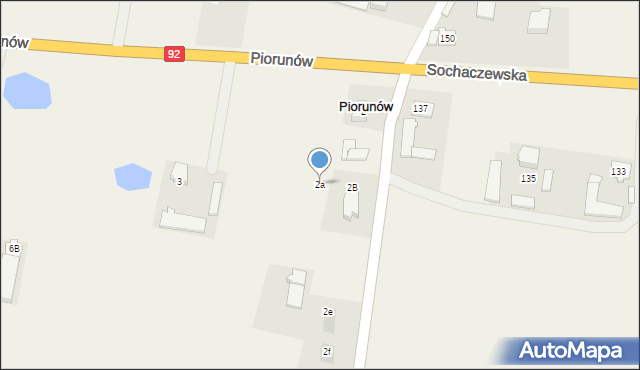 Piorunów, Piorunów, 2a, mapa Piorunów