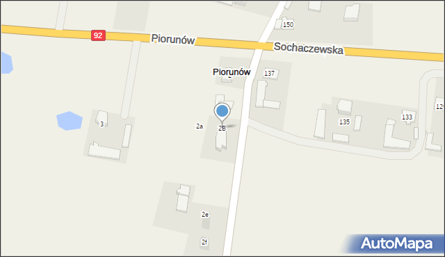 Piorunów, Piorunów, 2B, mapa Piorunów