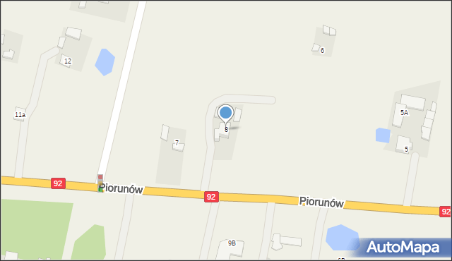 Piorunów, Piorunów, 8, mapa Piorunów