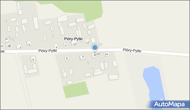 Pióry-Pytki, Pióry-Pytki, 11, mapa Pióry-Pytki