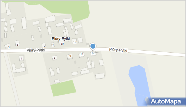 Pióry-Pytki, Pióry-Pytki, 14, mapa Pióry-Pytki