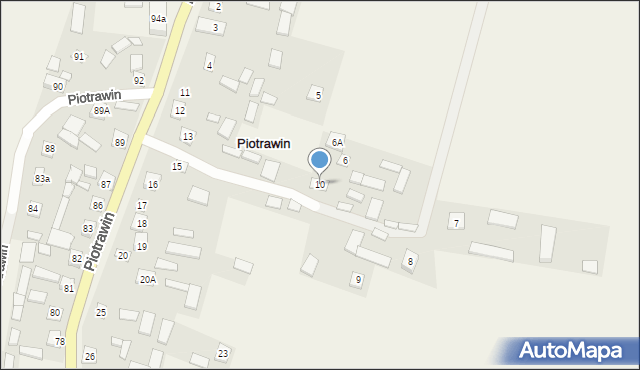 Piotrawin, Piotrawin, 10, mapa Piotrawin