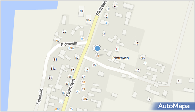 Piotrawin, Piotrawin, 13, mapa Piotrawin