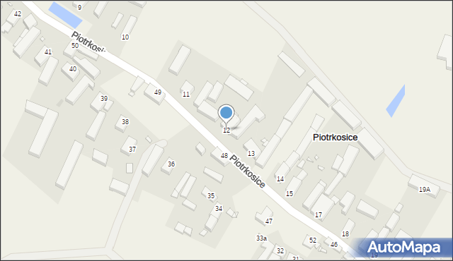 Piotrkosice, Piotrkosice, 12, mapa Piotrkosice