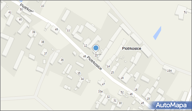 Piotrkosice, Piotrkosice, 13, mapa Piotrkosice