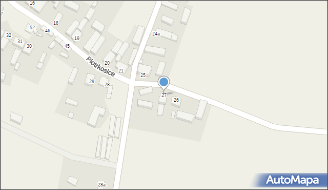 Piotrkosice, Piotrkosice, 27, mapa Piotrkosice