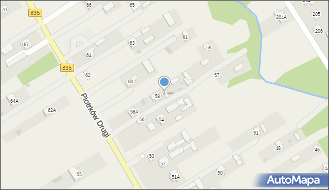 Piotrków Drugi, Piotrków Drugi, 58b, mapa Piotrków Drugi
