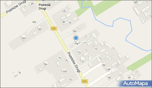 Piotrków Drugi, Piotrków Drugi, 77a, mapa Piotrków Drugi