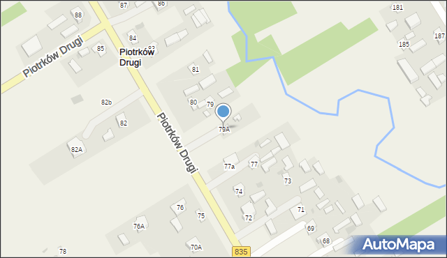Piotrków Drugi, Piotrków Drugi, 79A, mapa Piotrków Drugi