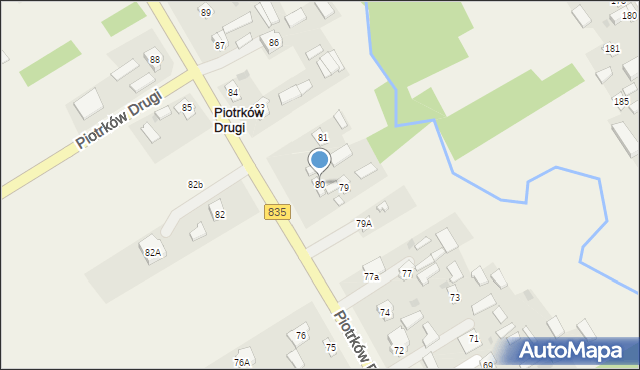 Piotrków Drugi, Piotrków Drugi, 80, mapa Piotrków Drugi