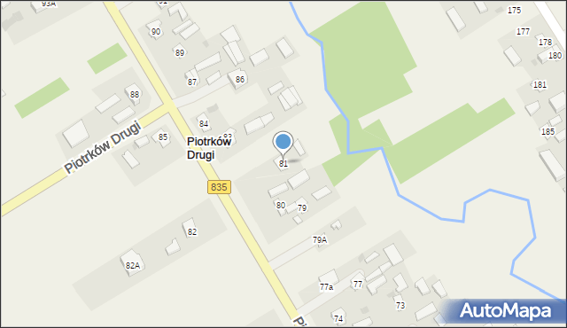 Piotrków Drugi, Piotrków Drugi, 81, mapa Piotrków Drugi