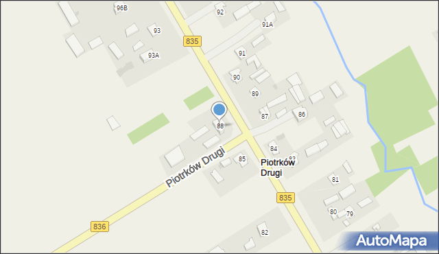 Piotrków Drugi, Piotrków Drugi, 88, mapa Piotrków Drugi