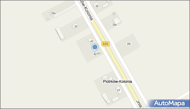 Piotrków-Kolonia, Piotrków-Kolonia, 41, mapa Piotrków-Kolonia
