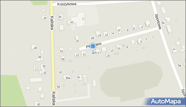 Piotrków Kujawski, Piłkarska, 19, mapa Piotrków Kujawski
