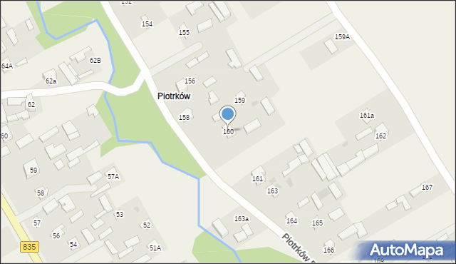 Piotrków Pierwszy, Piotrków Pierwszy, 160, mapa Piotrków Pierwszy