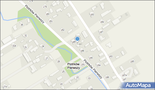 Piotrków Pierwszy, Piotrków Pierwszy, 186, mapa Piotrków Pierwszy