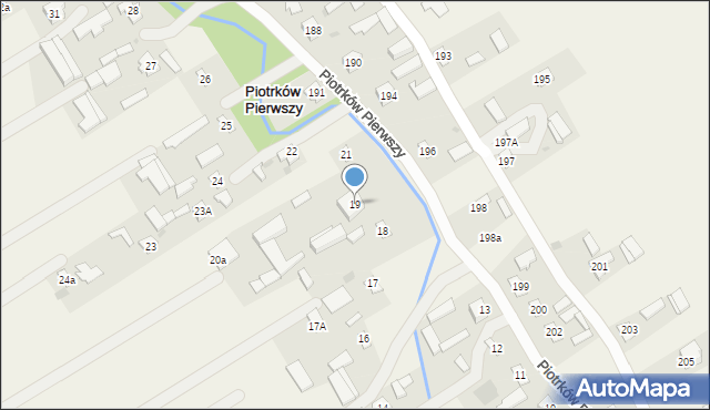 Piotrków Pierwszy, Piotrków Pierwszy, 19, mapa Piotrków Pierwszy