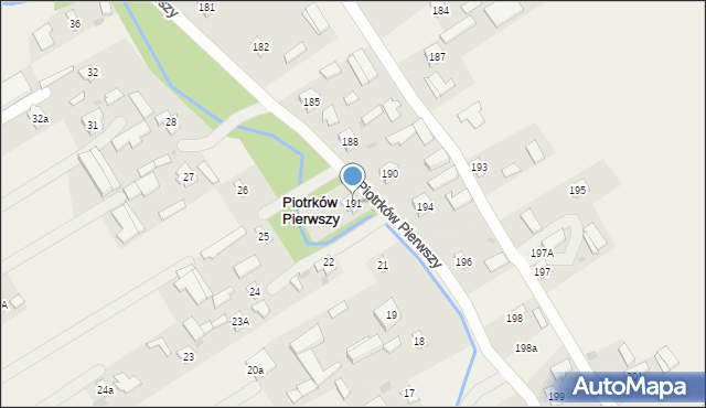 Piotrków Pierwszy, Piotrków Pierwszy, 191, mapa Piotrków Pierwszy