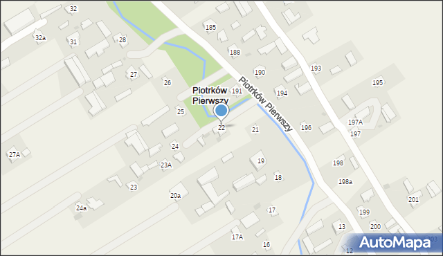 Piotrków Pierwszy, Piotrków Pierwszy, 22, mapa Piotrków Pierwszy