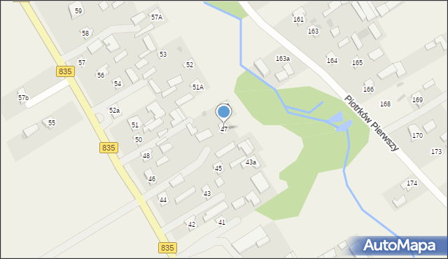 Piotrków Pierwszy, Piotrków Pierwszy, 47, mapa Piotrków Pierwszy