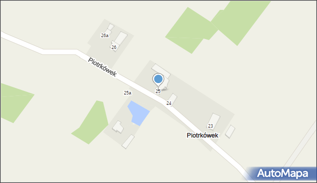 Piotrkówek, Piotrkówek, 25, mapa Piotrkówek