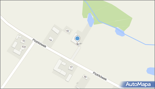 Piotrkówek, Piotrkówek, 56, mapa Piotrkówek