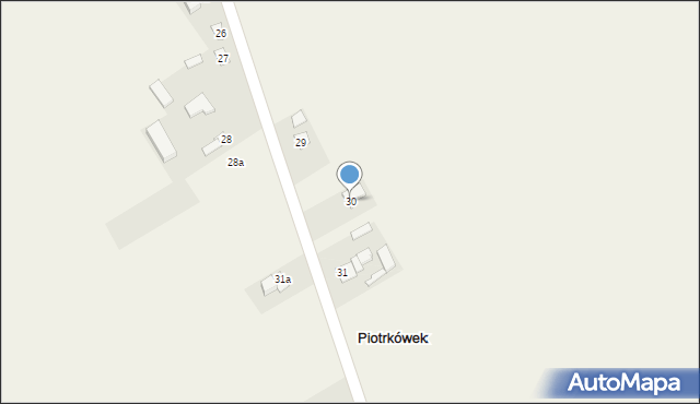 Piotrkówek, Piotrkówek, 30, mapa Piotrkówek