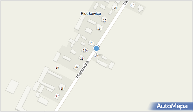 Piotrkowice, Piotrkowice, 22, mapa Piotrkowice