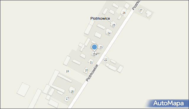 Piotrkowice, Piotrkowice, 22A, mapa Piotrkowice