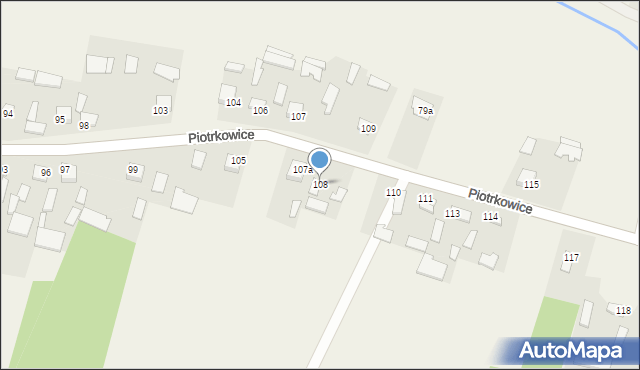 Piotrkowice, Piotrkowice, 108, mapa Piotrkowice