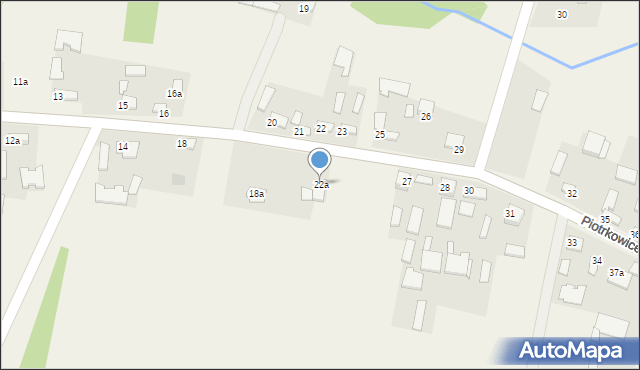 Piotrkowice, Piotrkowice, 22a, mapa Piotrkowice