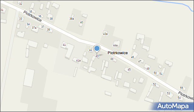 Piotrkowice, Piotrkowice, 43, mapa Piotrkowice