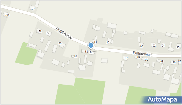 Piotrkowice, Piotrkowice, 84, mapa Piotrkowice