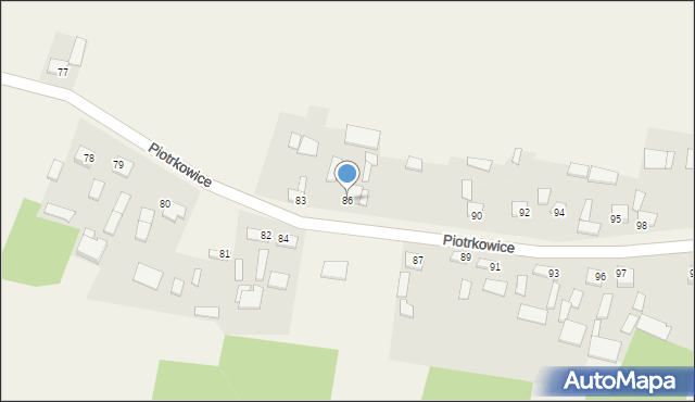 Piotrkowice, Piotrkowice, 86, mapa Piotrkowice