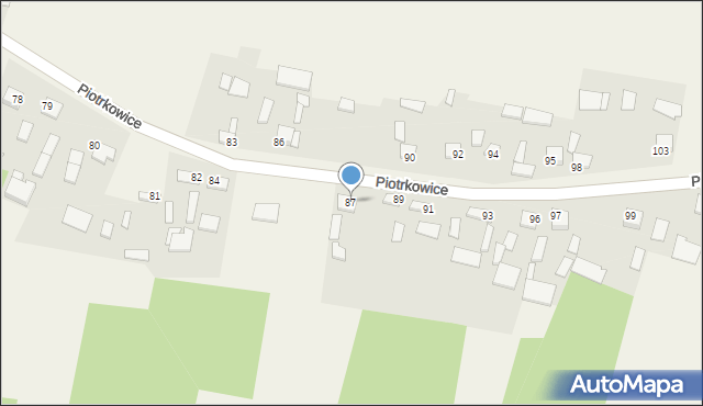 Piotrkowice, Piotrkowice, 87, mapa Piotrkowice