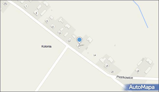 Piotrkowice, Piotrkowice, 13, mapa Piotrkowice