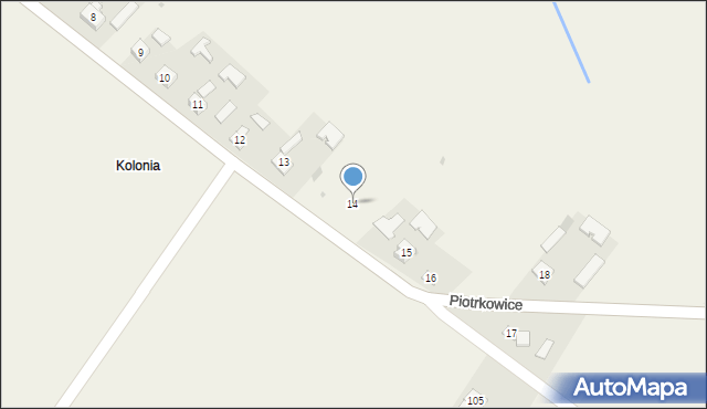 Piotrkowice, Piotrkowice, 14, mapa Piotrkowice