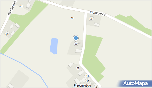 Piotrkowice, Piotrkowice, 58, mapa Piotrkowice