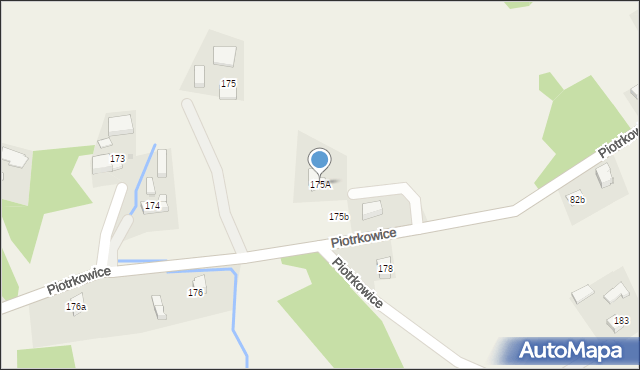 Piotrkowice, Piotrkowice, 175A, mapa Piotrkowice