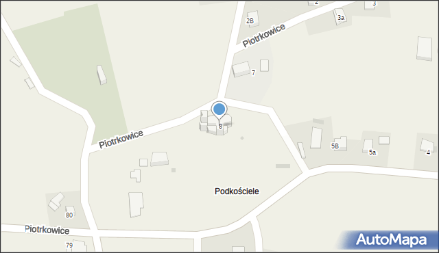 Piotrkowice, Piotrkowice, 8, mapa Piotrkowice