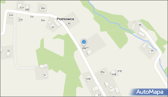 Piotrkowice, Piotrkowice, 89A, mapa Piotrkowice