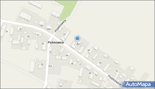 Piotrkowice, Piotrkowice, 45, mapa Piotrkowice